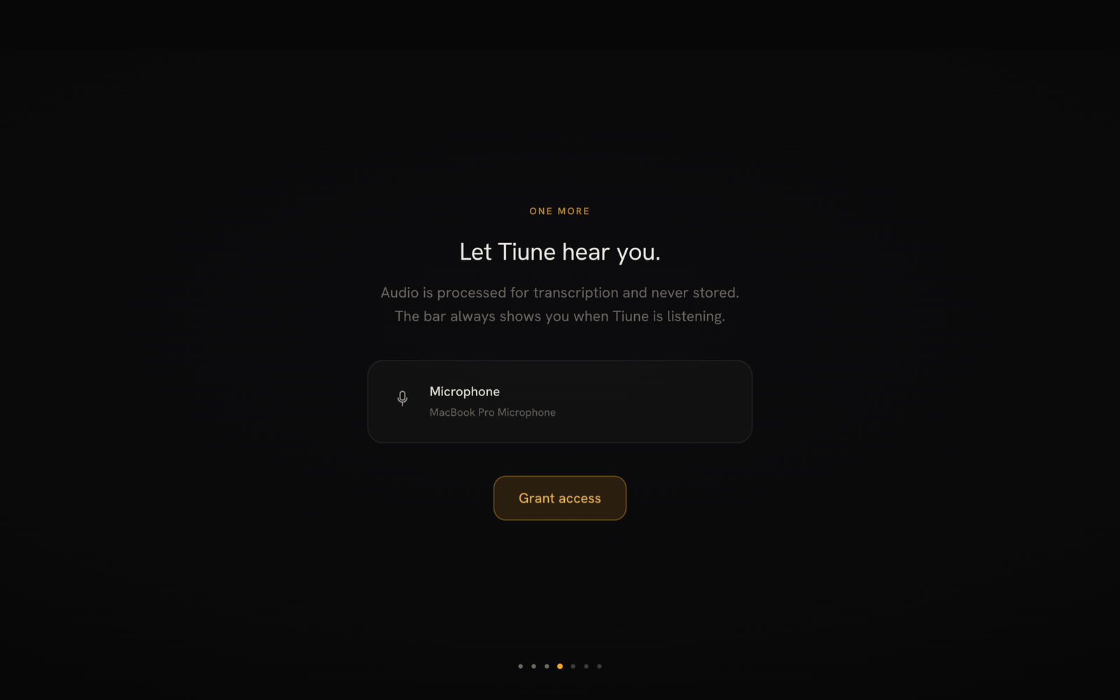 Onboarding Microphone screen