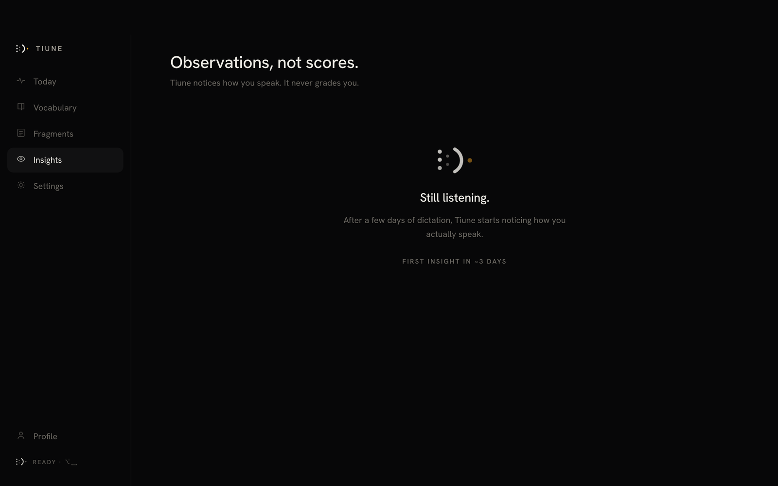 Insights empty state